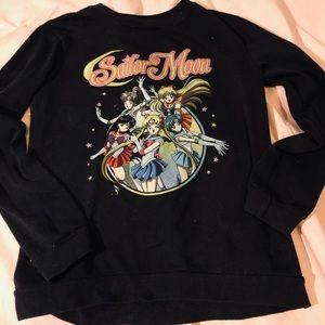 Very adorable Sailor moon XS black sweater